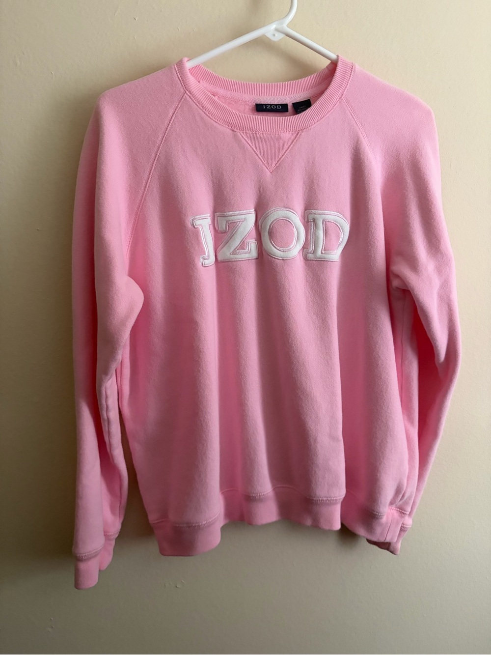 Izod Pink Crewneck Sweatshirt with White Logo